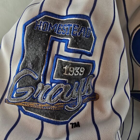 Negro Leagues Grays Jersey Mens 3XL White Pinstripe Homestead Throwback PNLPA - Picture 3 of 12